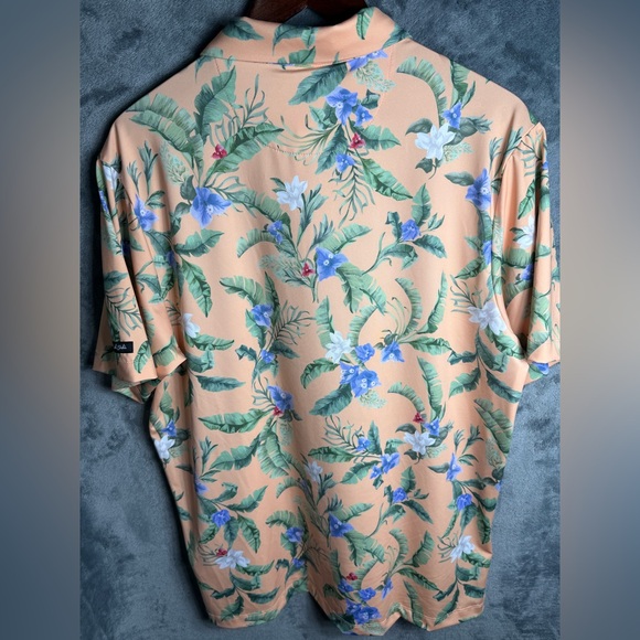 Bad Birdie Core Polo Flora Fiesta Floral Golf Shirt Size L NWT UPF 50+ - Picture 5 of 5